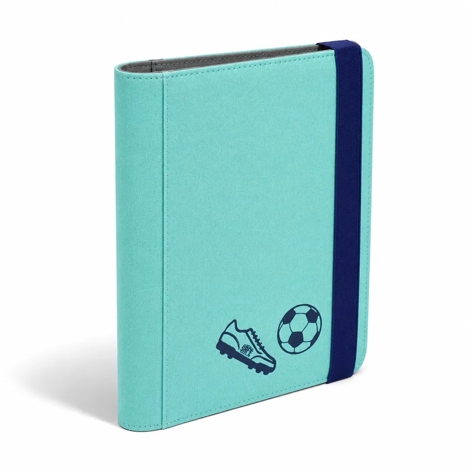 Safe Album Carte Calcio 160 Carte Verde 20 Pagine Elastico