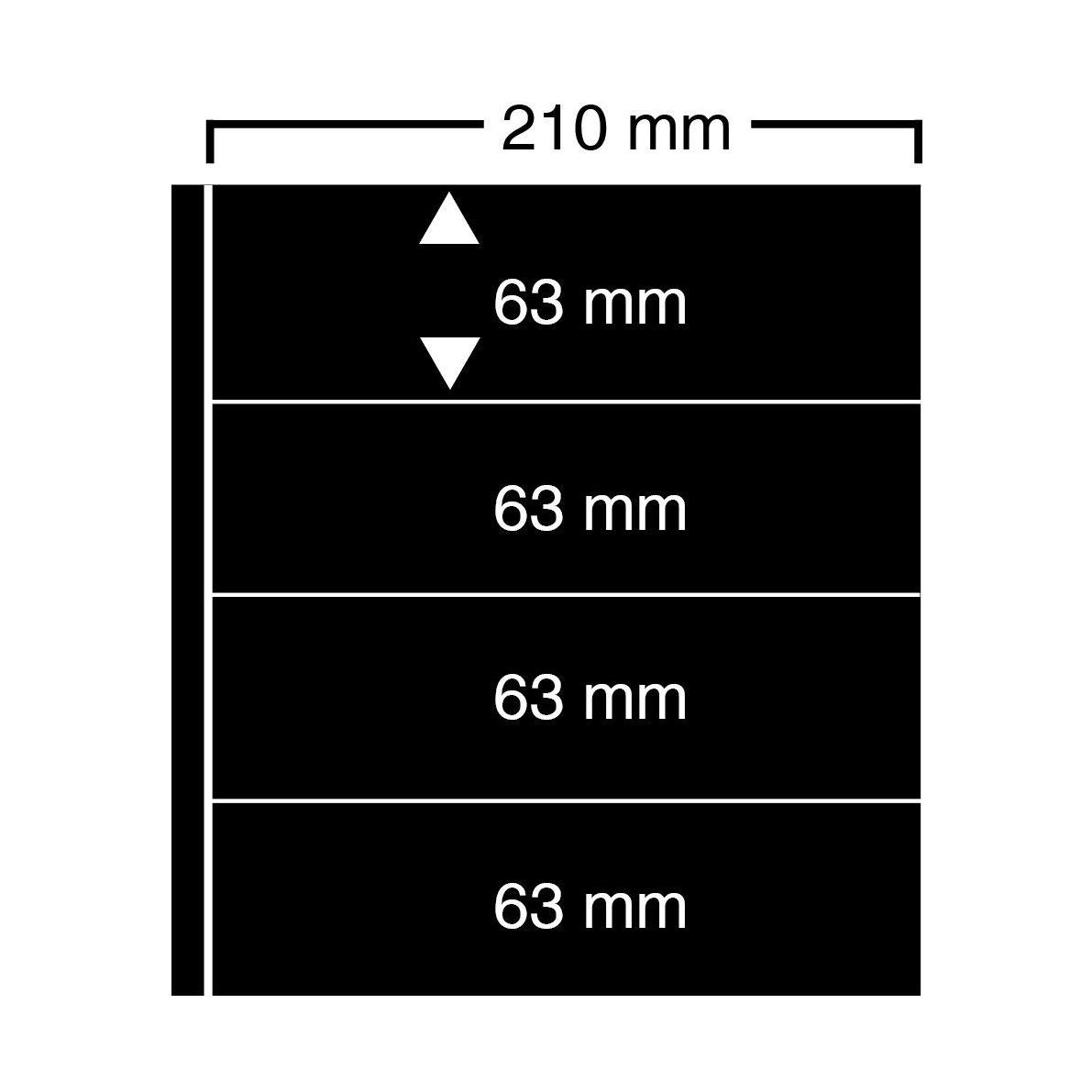 SAFE Clipfix 424 Fogli Neri A4 10 Pezzi 4 Strisce