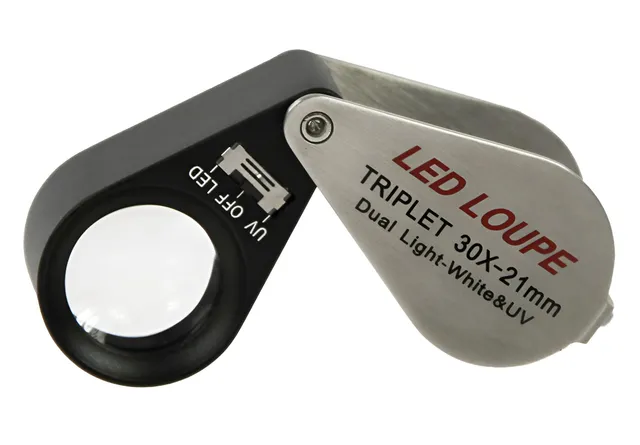 Safe 4639 Lente LED 30x 21mm Metallo per Gioielli