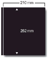 SAFE Clipfix 421 fogli neri A4 5 pezzi per francobolli