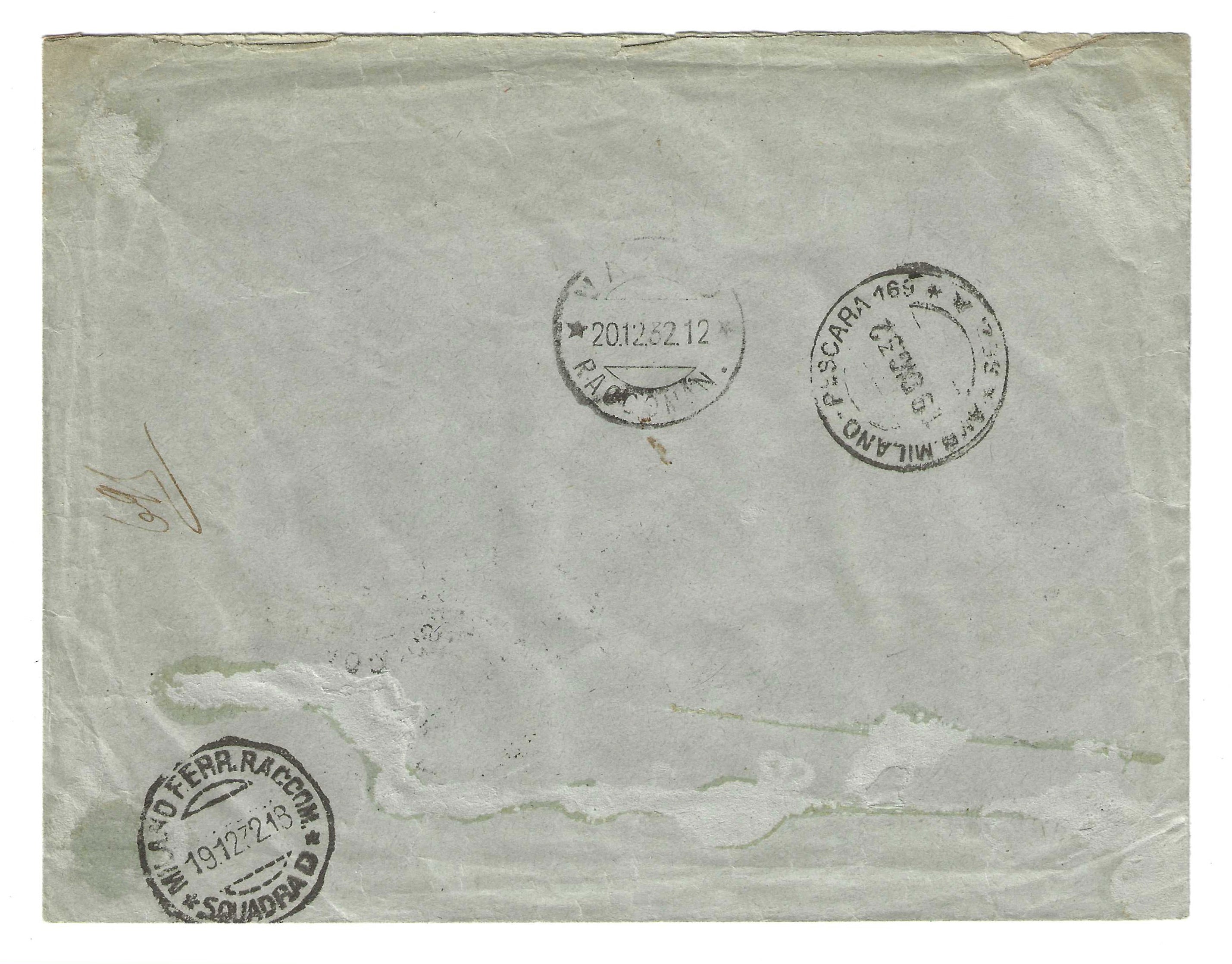 TS Collezionismo Filatelia 1932 busta Milano Vasto Decennale