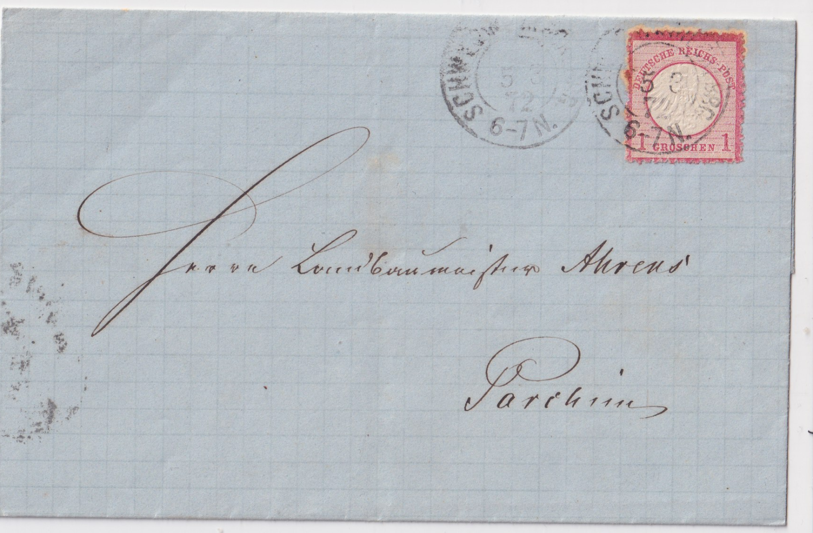 Filatelia Saxony Cover 1872 1 Groschen Busta Germania