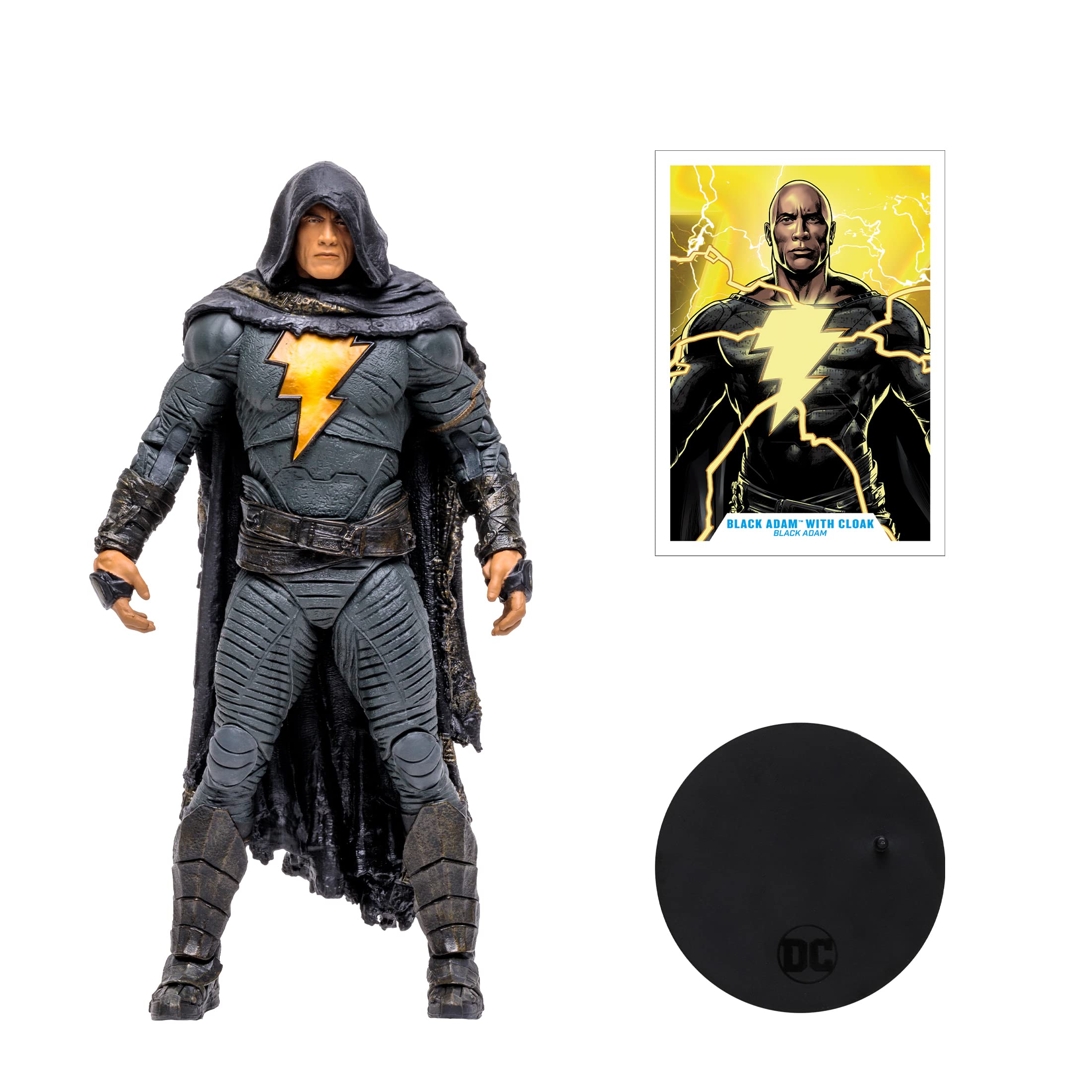 McFarlane DC Multiverse Black Adam action figure con mantello film