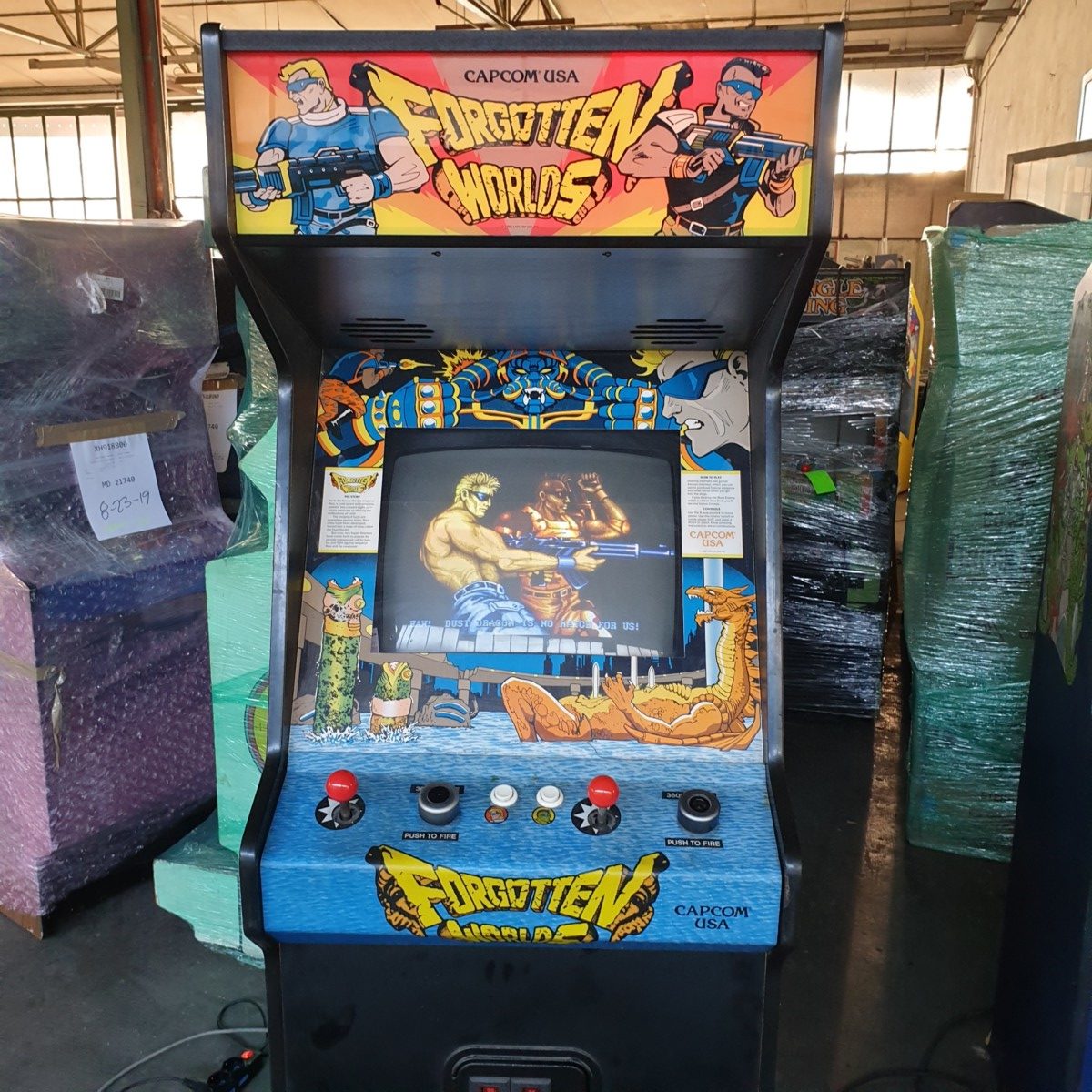 Arcade Story Forgotten Worlds cabinato arcade Capcom 1988
