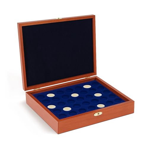 Safe 5894 Cofanetto Monete Legno 105 Pezzi 2 Euro Velluto Blu