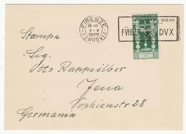 TS Collezionismo Filatelia Sassone 419 cartolina 25 cent Augusto 1937