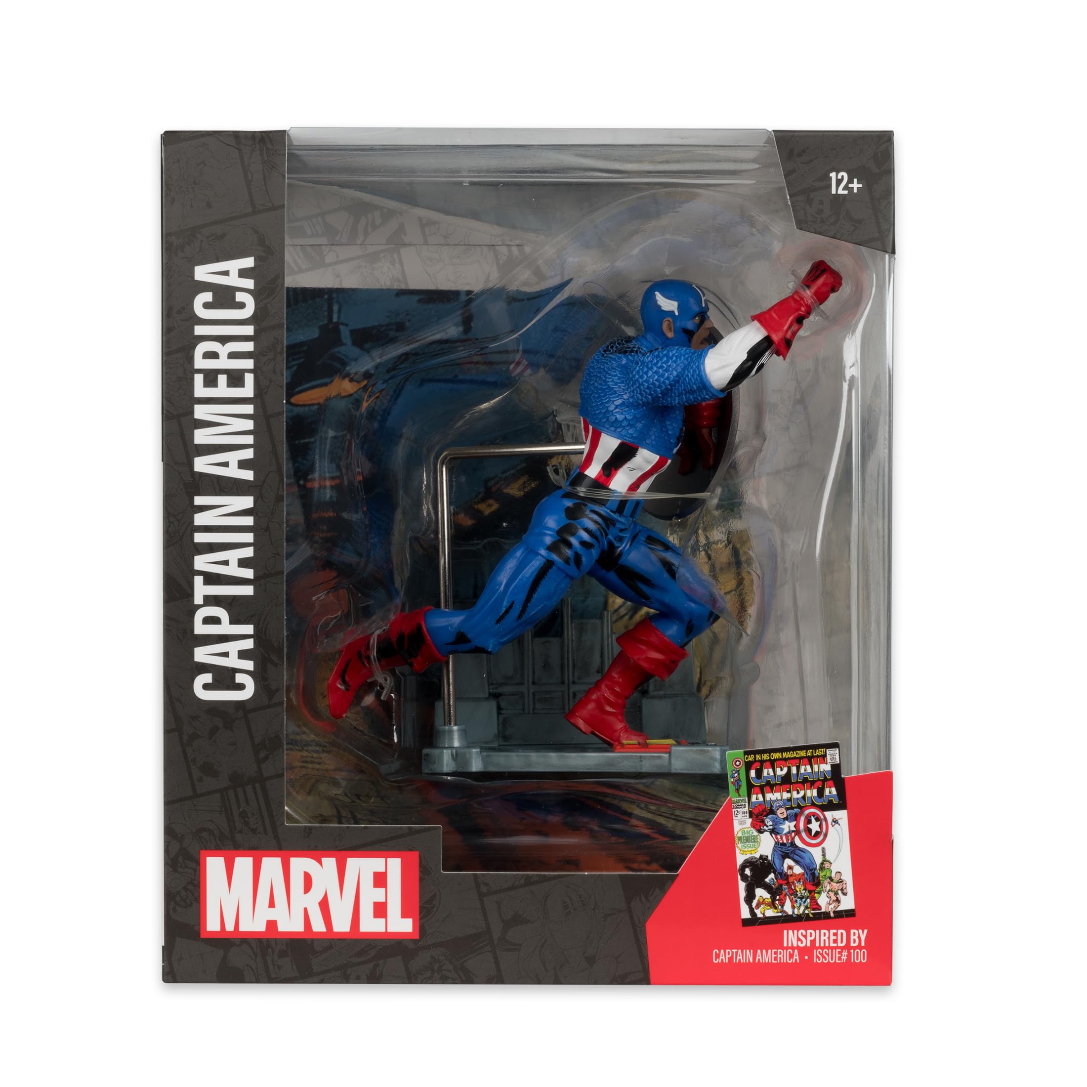 McFarlane Marvel Capitan America 100 statua 1:10 con scena