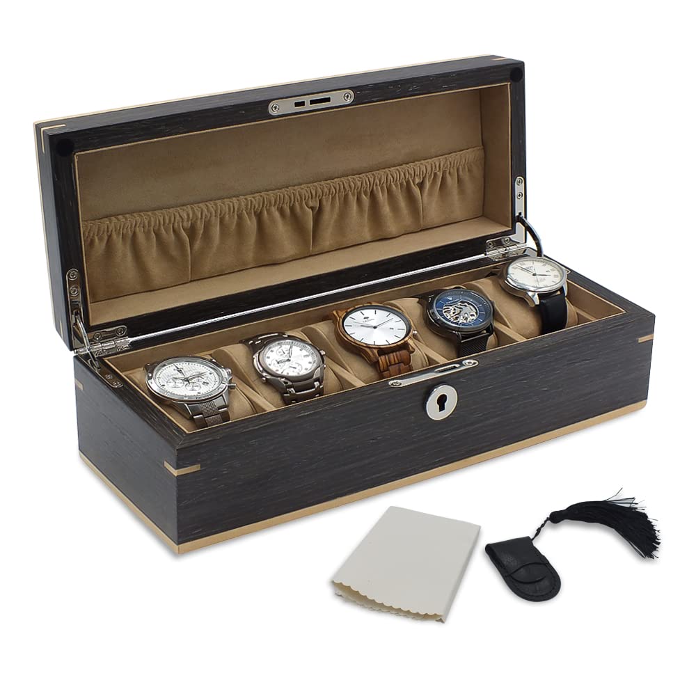 Safe Uhren & Schmuck scatola portaorologi legno 5 orologi bicolore