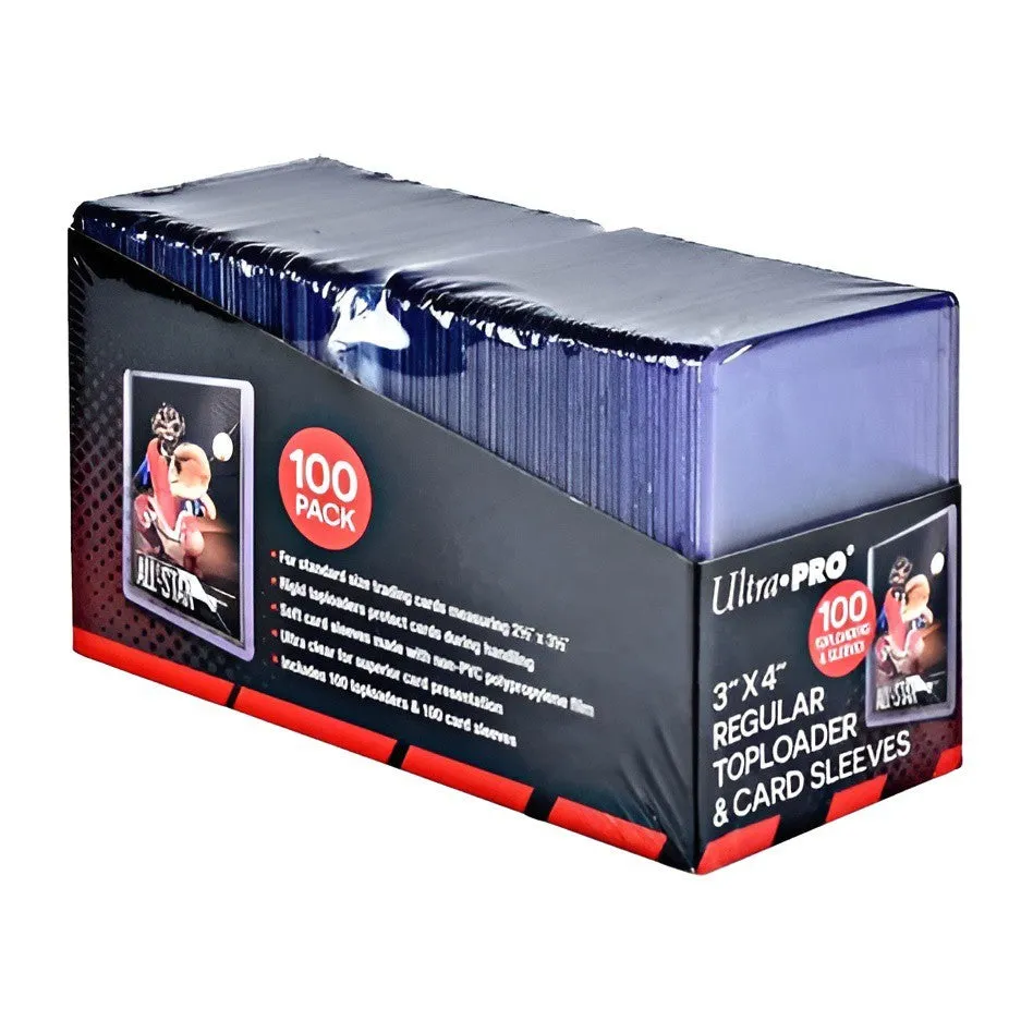 Ultra Pro 100 Toploader 3x4 + 100 bustine soft carte