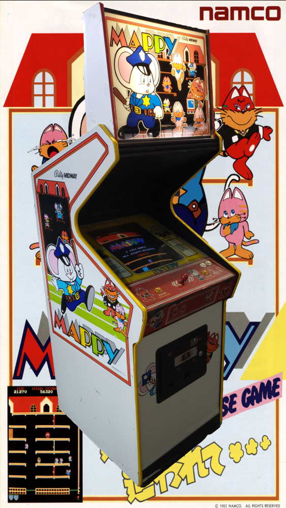 Arcade Story Arcade Mappy Namco cabinato arcade labirinto