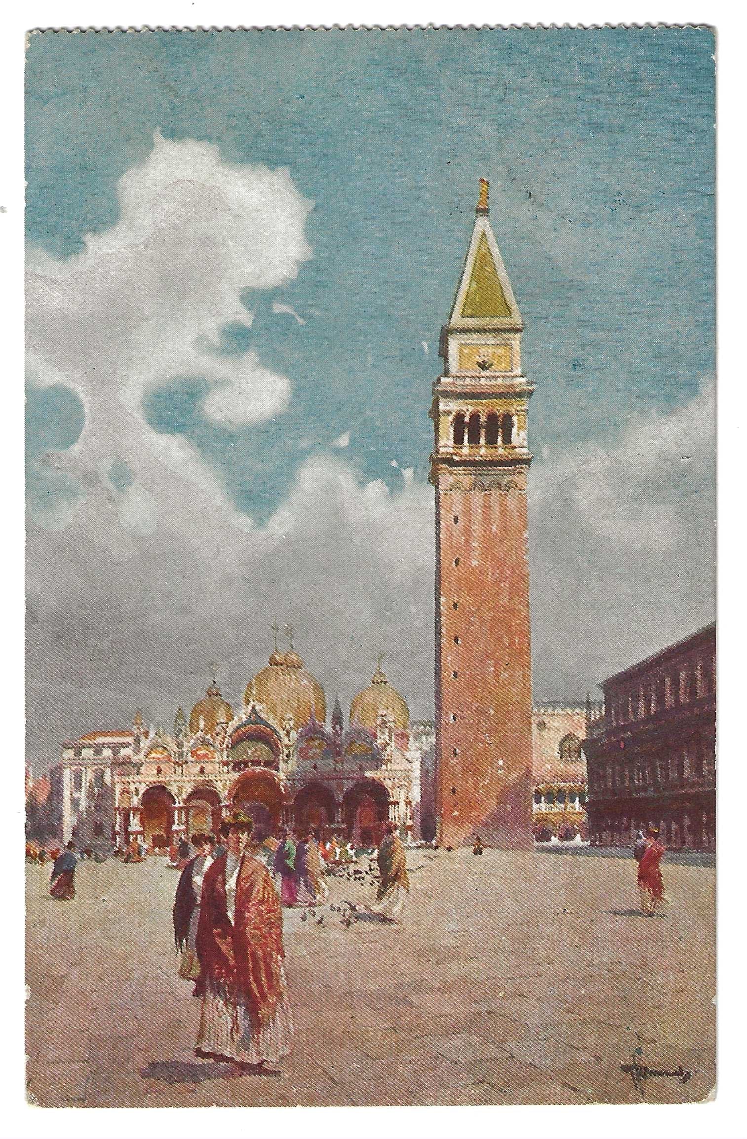 TS Collezionismo Filatelia Cartolina 1926 Venezia Anno Santo 60c