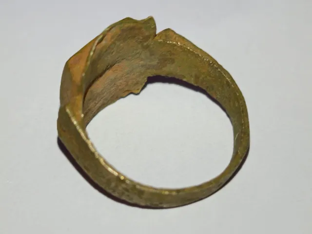 TS Collezionismo Antiquariato anello medievale bronzo misura 19