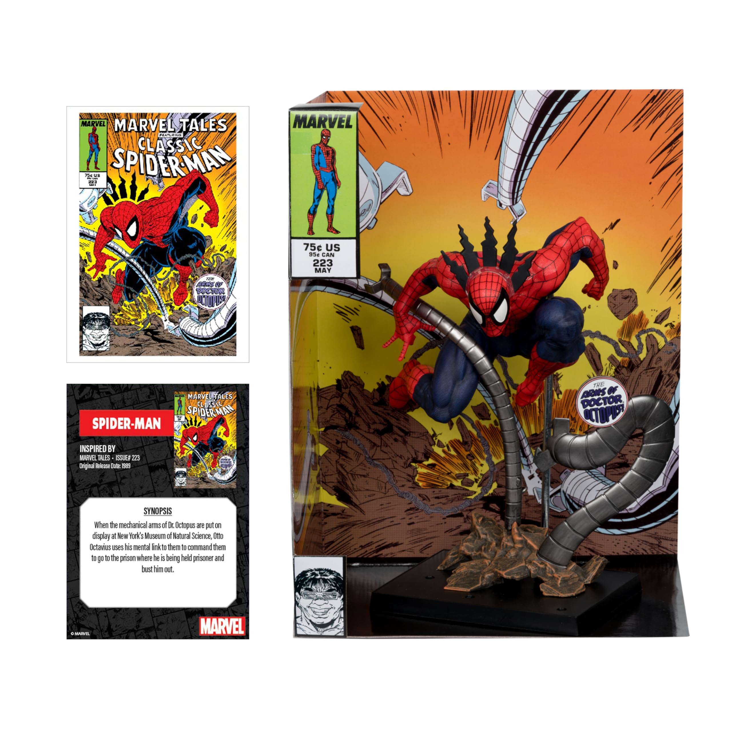 McFarlane Marvel Spider-Man 1:6 figure Tales #223 con fumetto