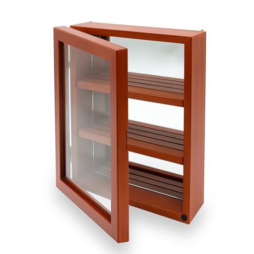 Safe 5992 vetrina medaglie legno mogano specchio 35x27 cm