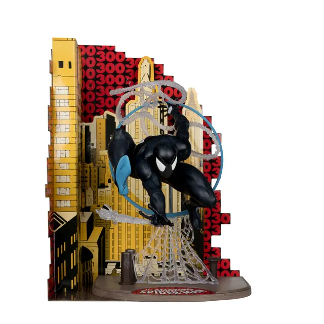 McFarlane Marvel Spider-Man Symbiote Suit 1:6 figure con fumetto