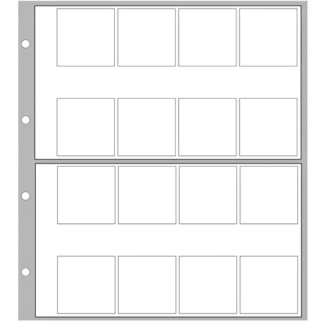 Safe 8563 Designo foglio monete 16 scomparti 5 pezzi