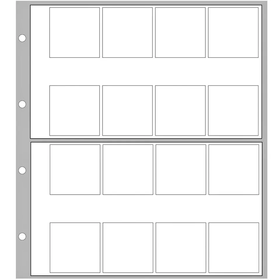 SAFE 8563 foglio monete 16 scomparti 32 mm confezione 5 pezzi