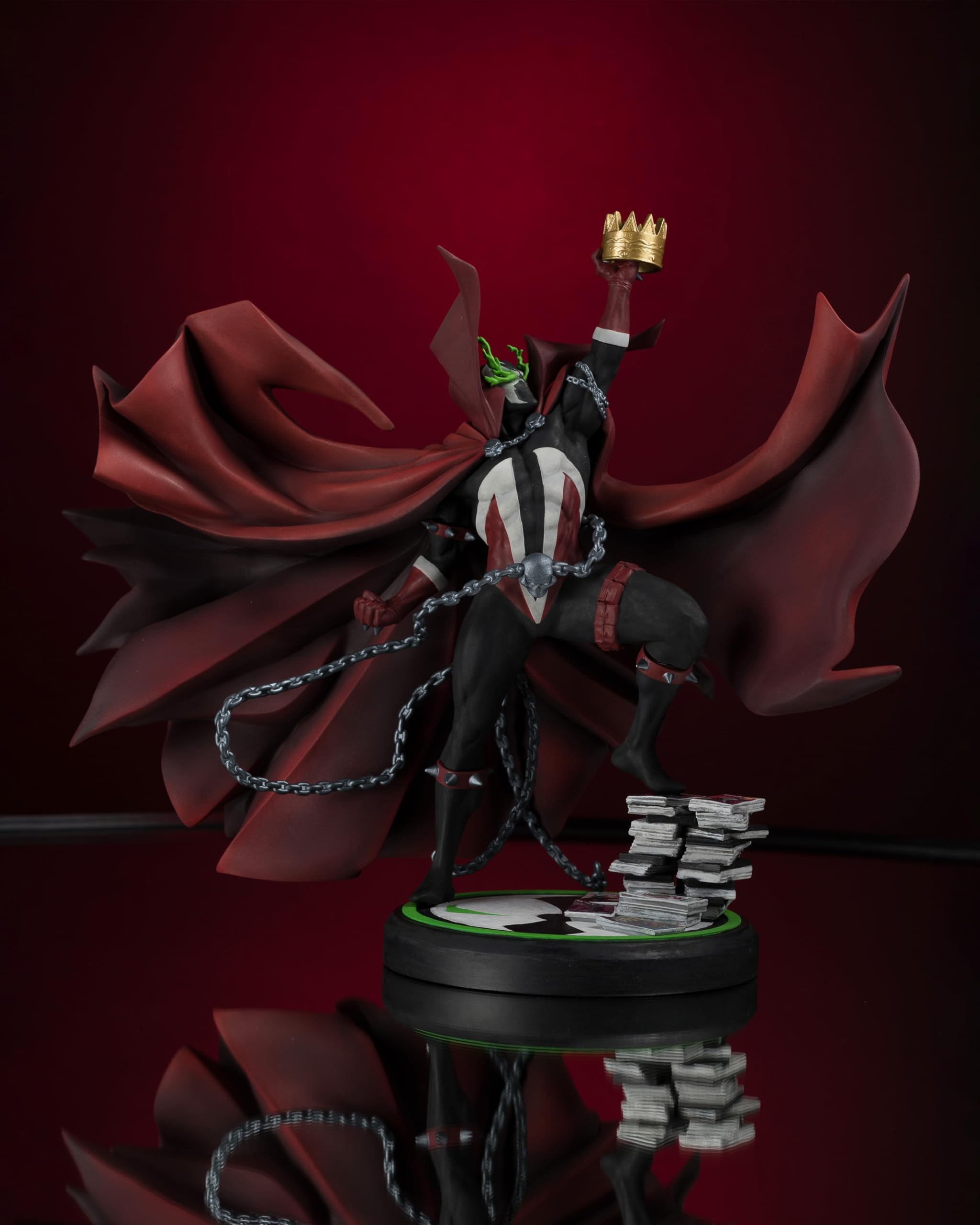McFarlane Spawn 301 Statua Resina 1:10 Nero Bianco Rosso