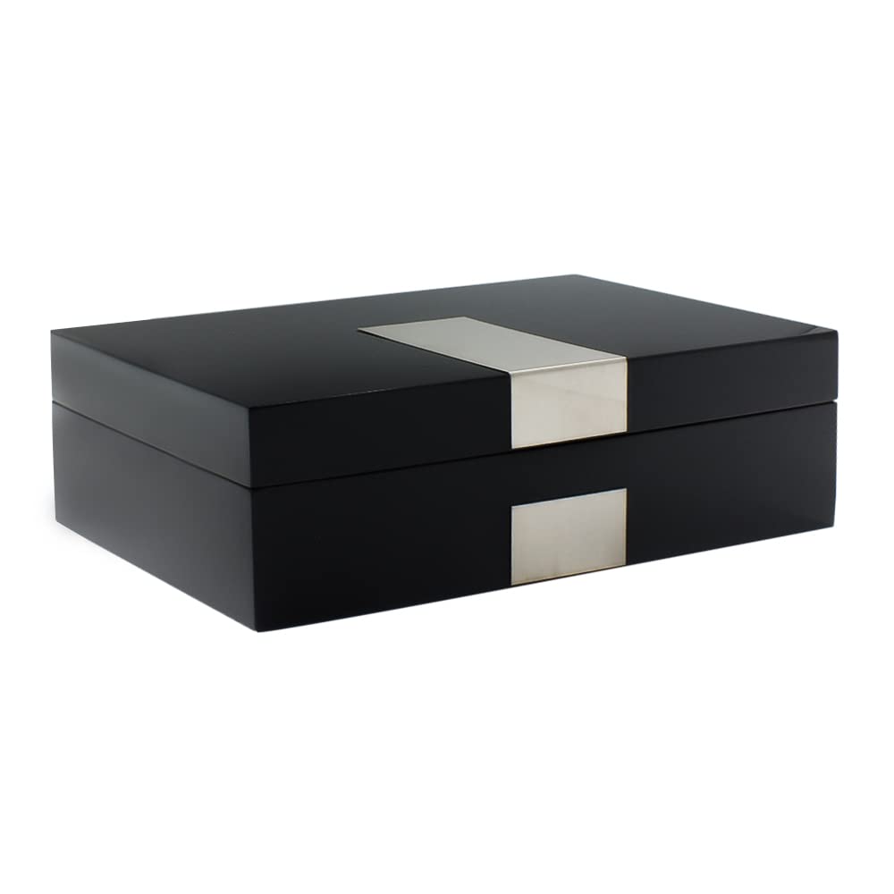 Safe Scatola Orologi Legno Nero 8 Posti 30x21 cm