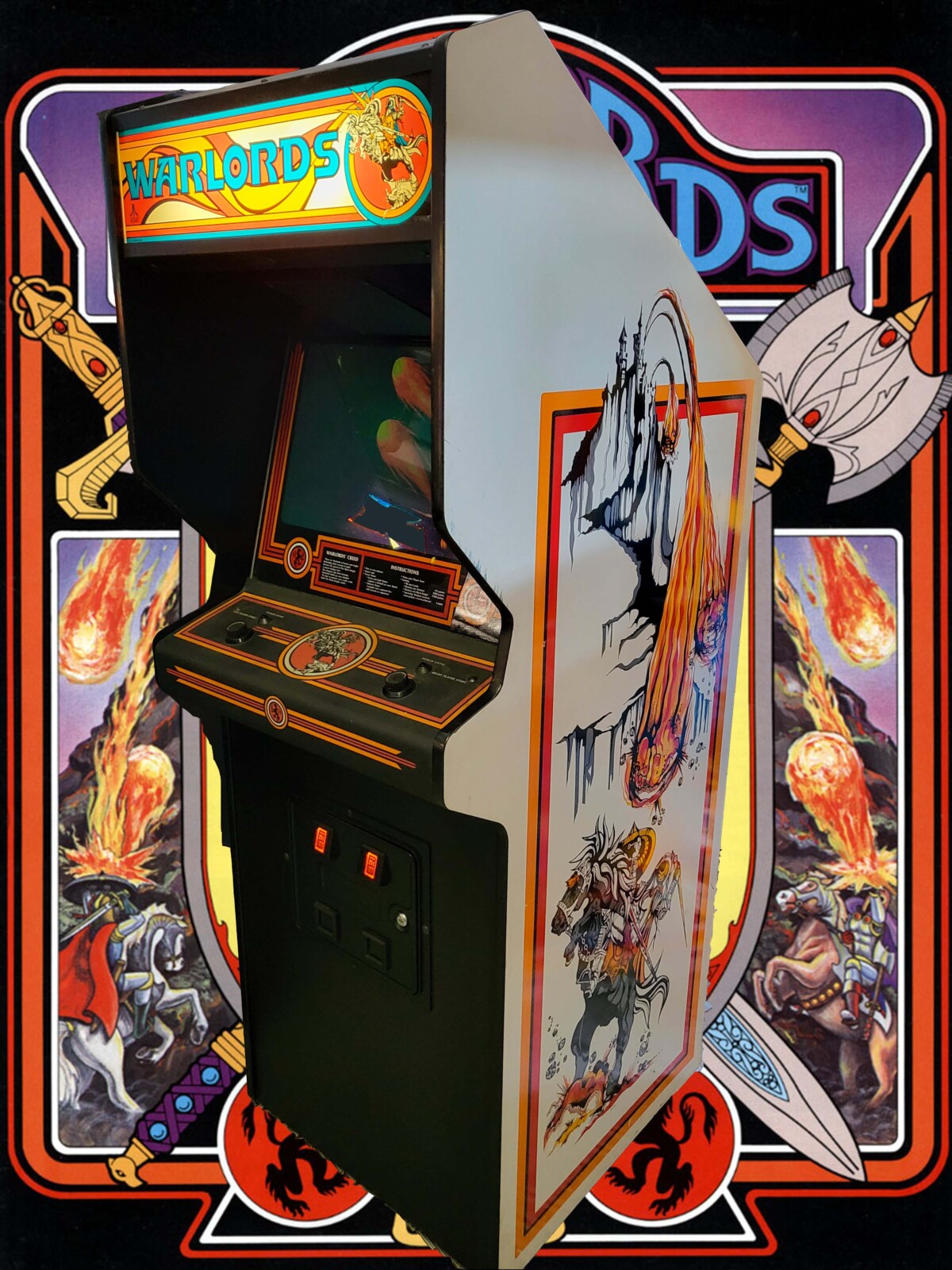 Arcade Story Arcade Warlords Atari Cabinato Verticale Castelli