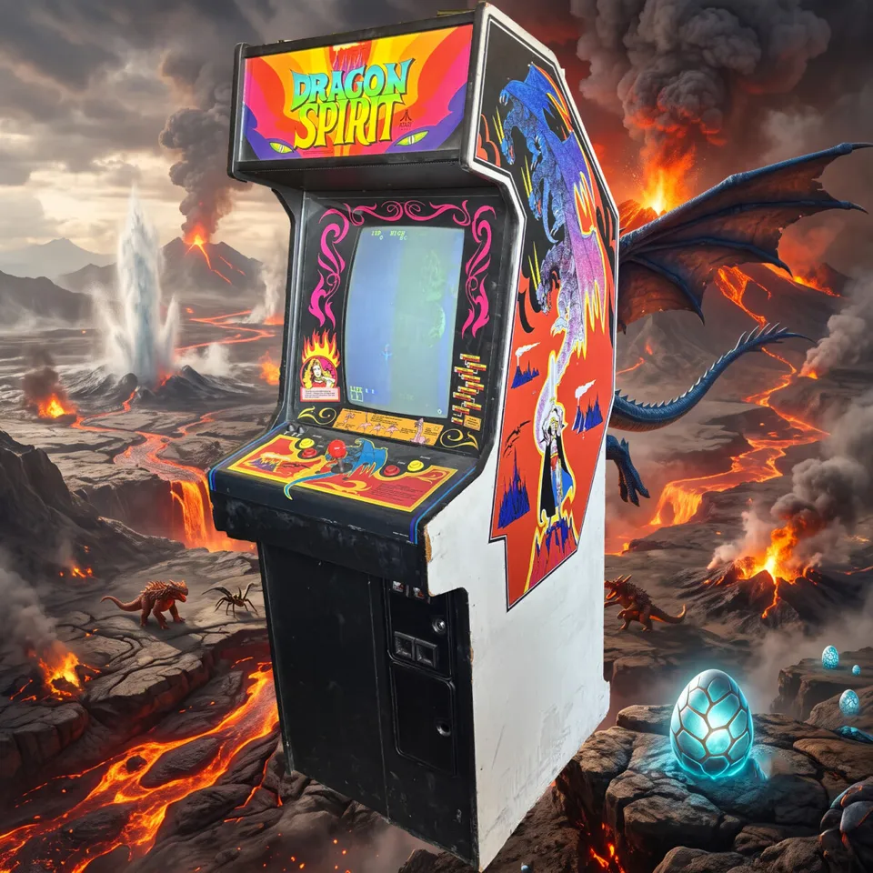 Arcade Story Arcade Dragon Spirit cabinato arcade 1987