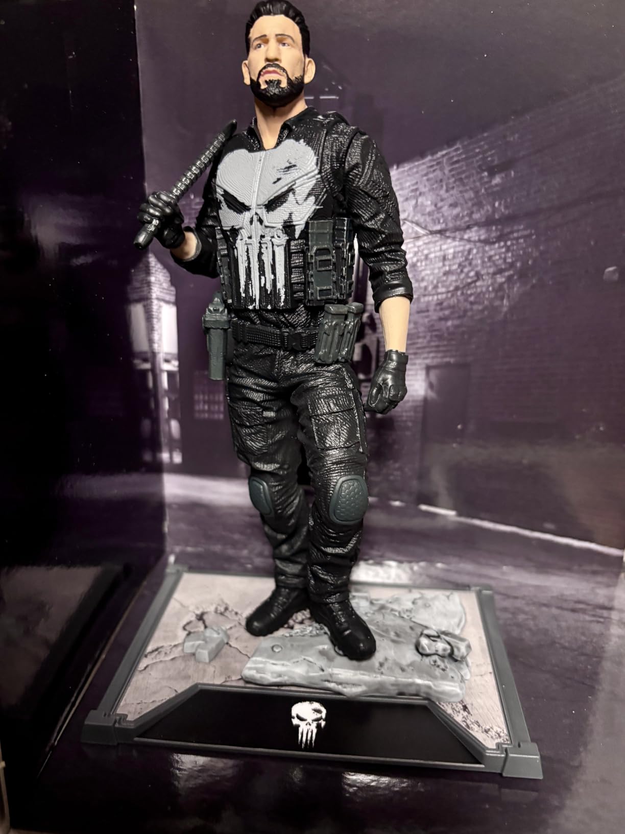 McFarlane Marvel Punisher 1:10 action figure con scena