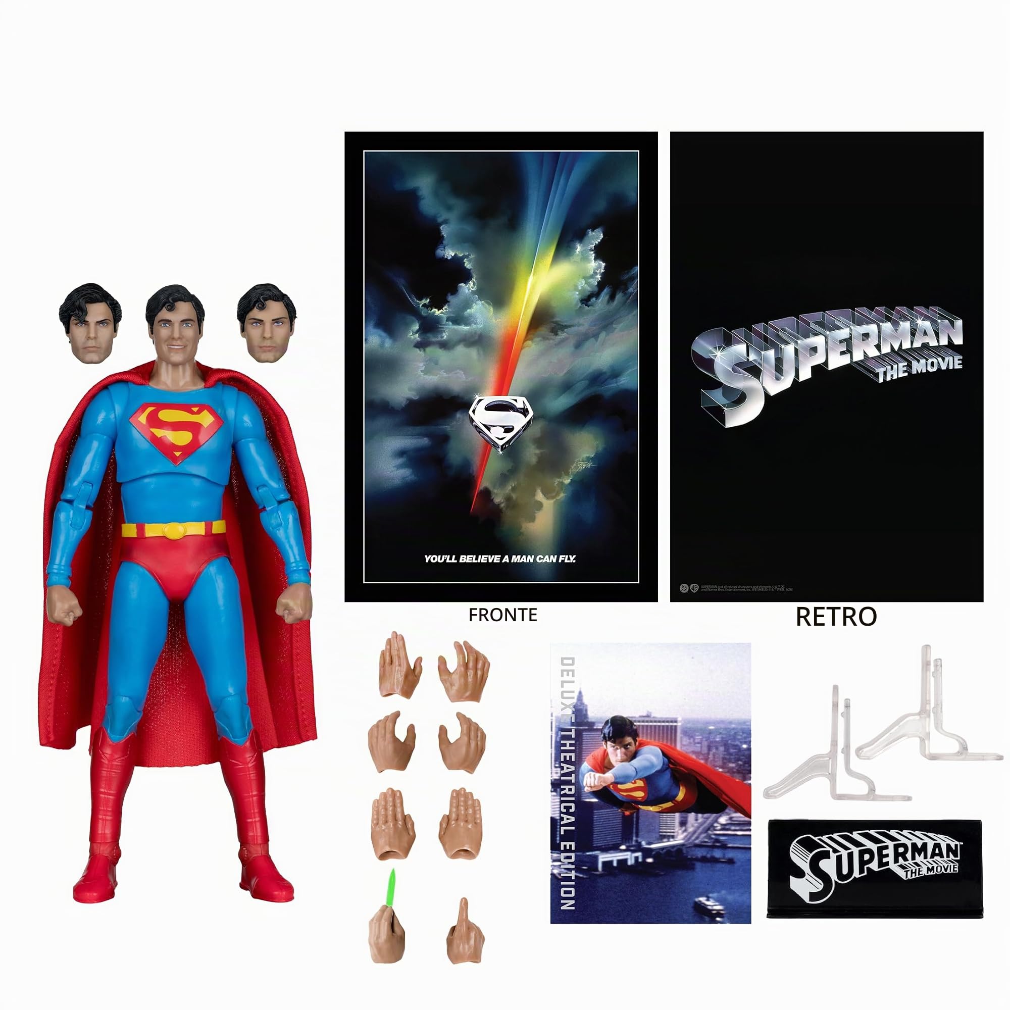 McFarlane DC Multiverse Superman Il Film 1978 action figure 17,8 cm deluxe