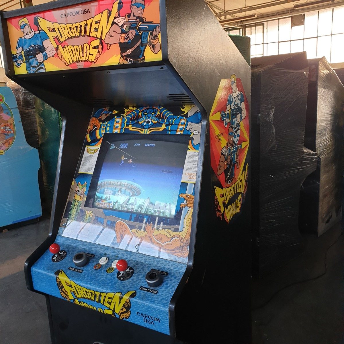 Arcade Story Forgotten Worlds cabinato arcade Capcom 1988