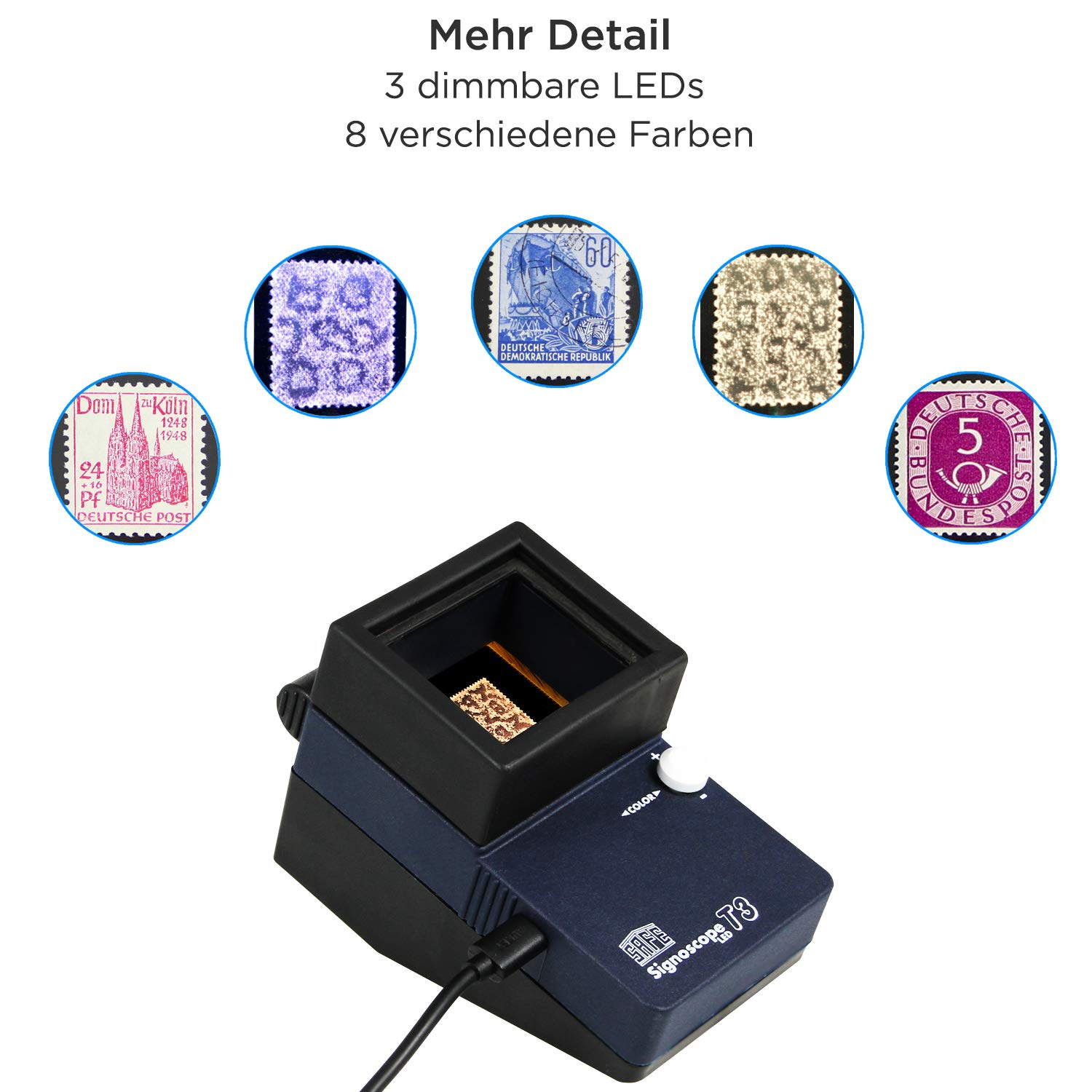 SAFE 9893 Signoscope T3 rilevatore filigrane LED 8 colori