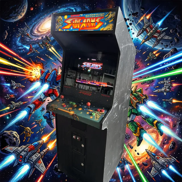 Arcade Story Sparatutto Hyperdyne Side Arms 1986 cabinato arcade
