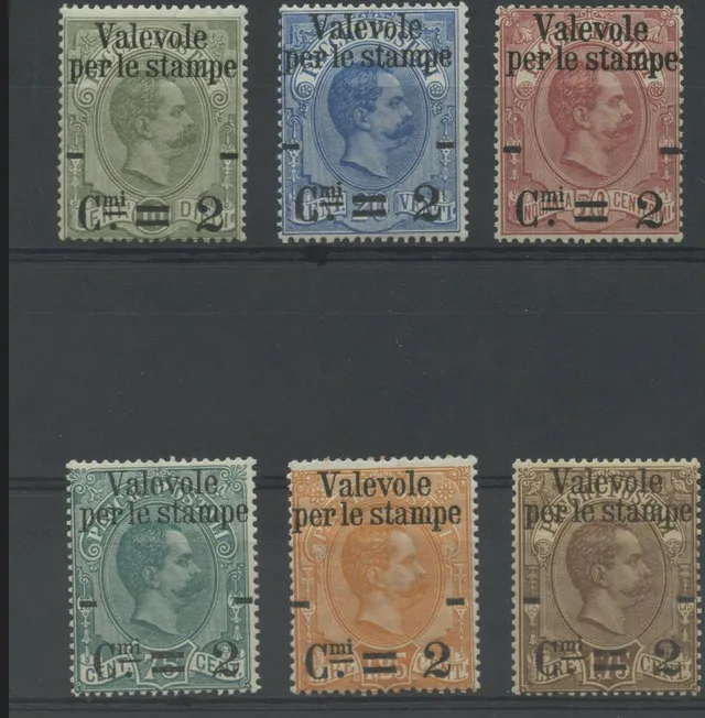 TS Collezionismo Filatelia Regno 1890 Stampe 6 valori MNH**