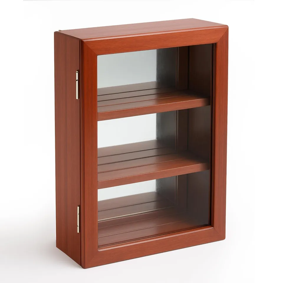 Safe 5992 vetrina medaglie legno mogano specchio 35x27 cm