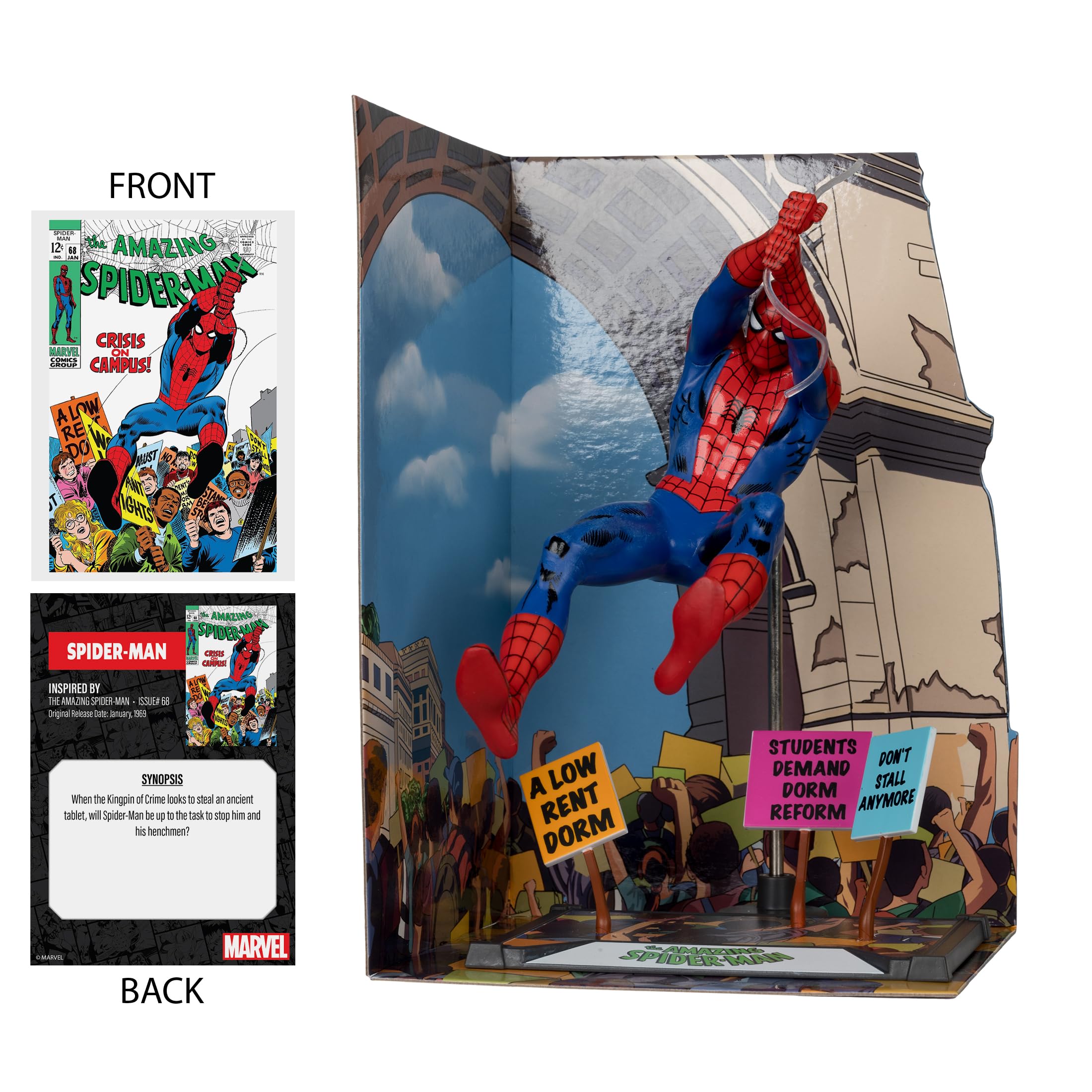 McFarlane Marvel Spider-Man Gold Label Amazing 68 statua 1:10 scena