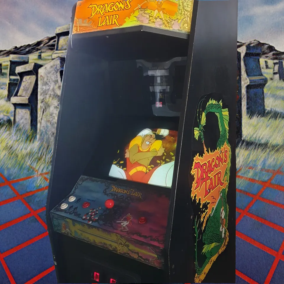 Arcade Story Leggende Arcade Dragon's Lair 1983 cabinato laser