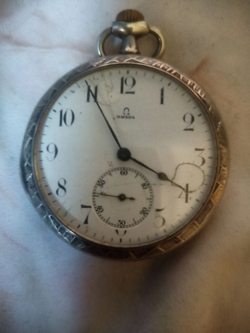 Omega Grand Prix Paris 1900 Orologio da Tasca Funzionante patina