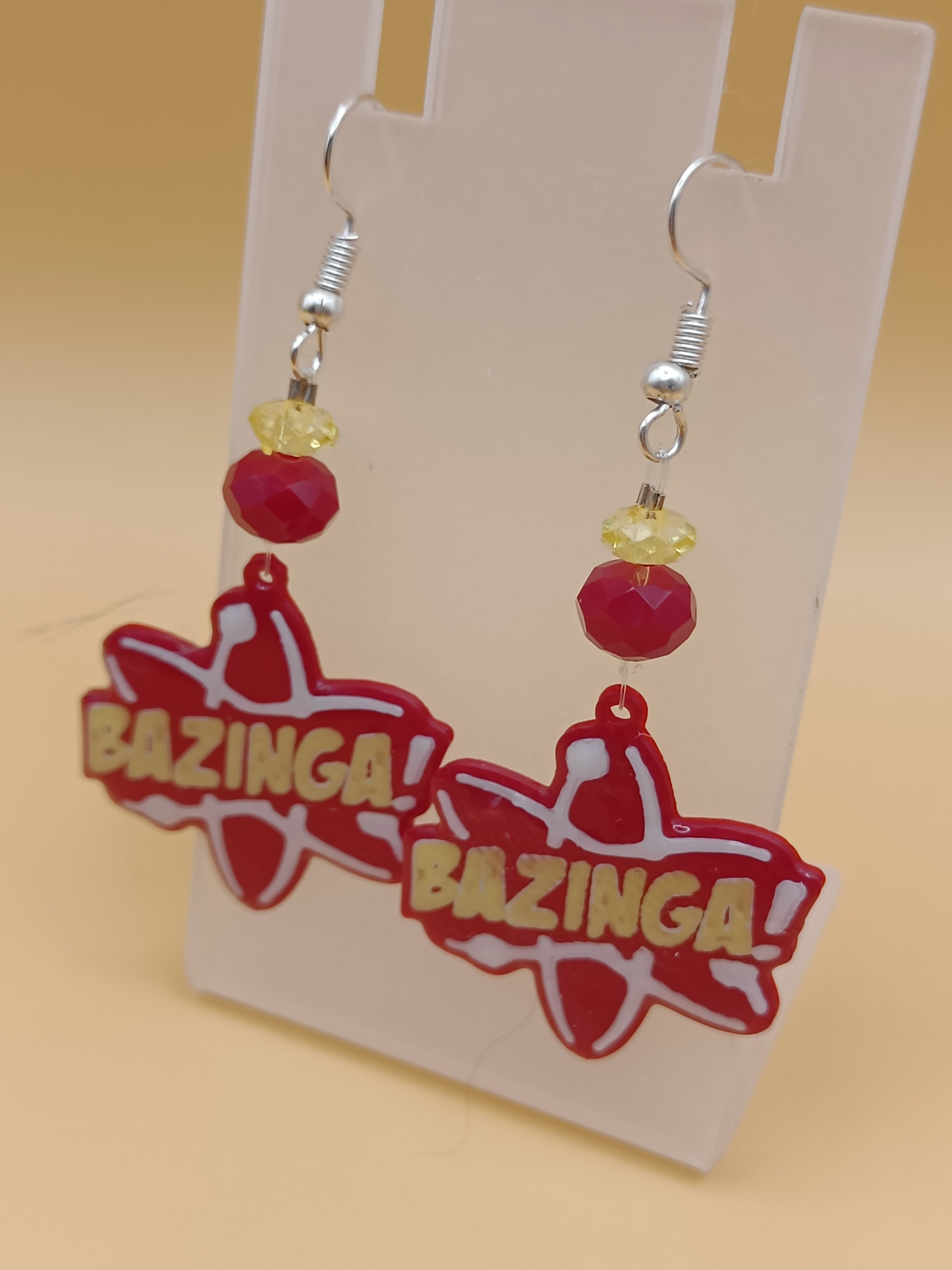 L'Atelier di Zelda Orecchini Bazinga Orecchini rossi pendenti