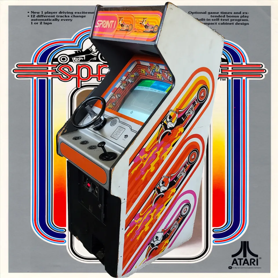 Arcade Story Sprint One cabinato arcade corsa auto bianca