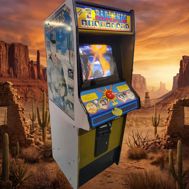 Arcade Story Rari Badlands Konami cabinato laserdisc 1984