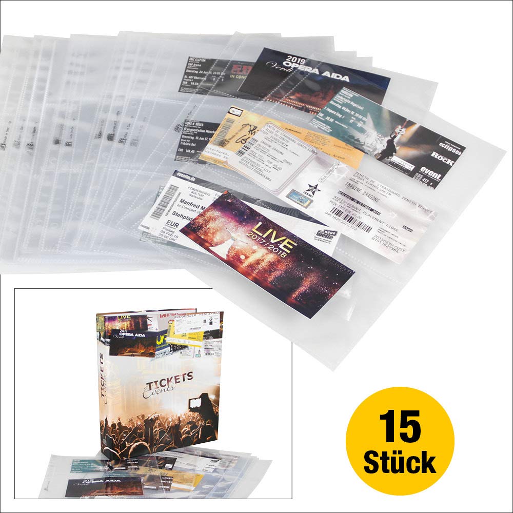 Safe Sammelkarten fogli ricambio biglietti 15 pezzi album