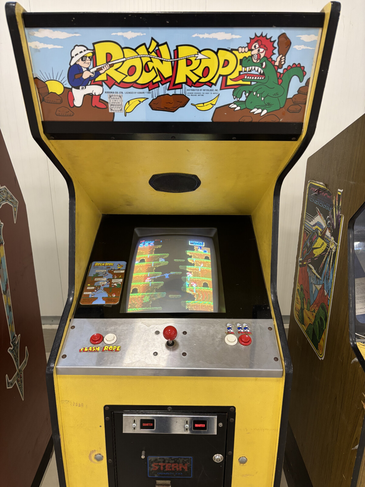 Arcade Story Roc'n Rope cabinato arcade verticale 1983