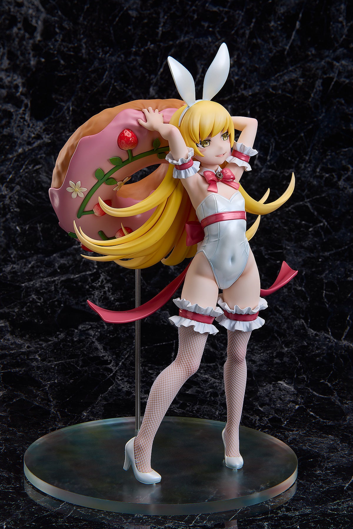 A Dimension Shinobu Oshino Bunny figure 1/4 bianca 35 cm