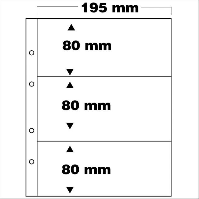 Safe 7399 fogli supplementari 80x195 mm 5 pezzi francobolli