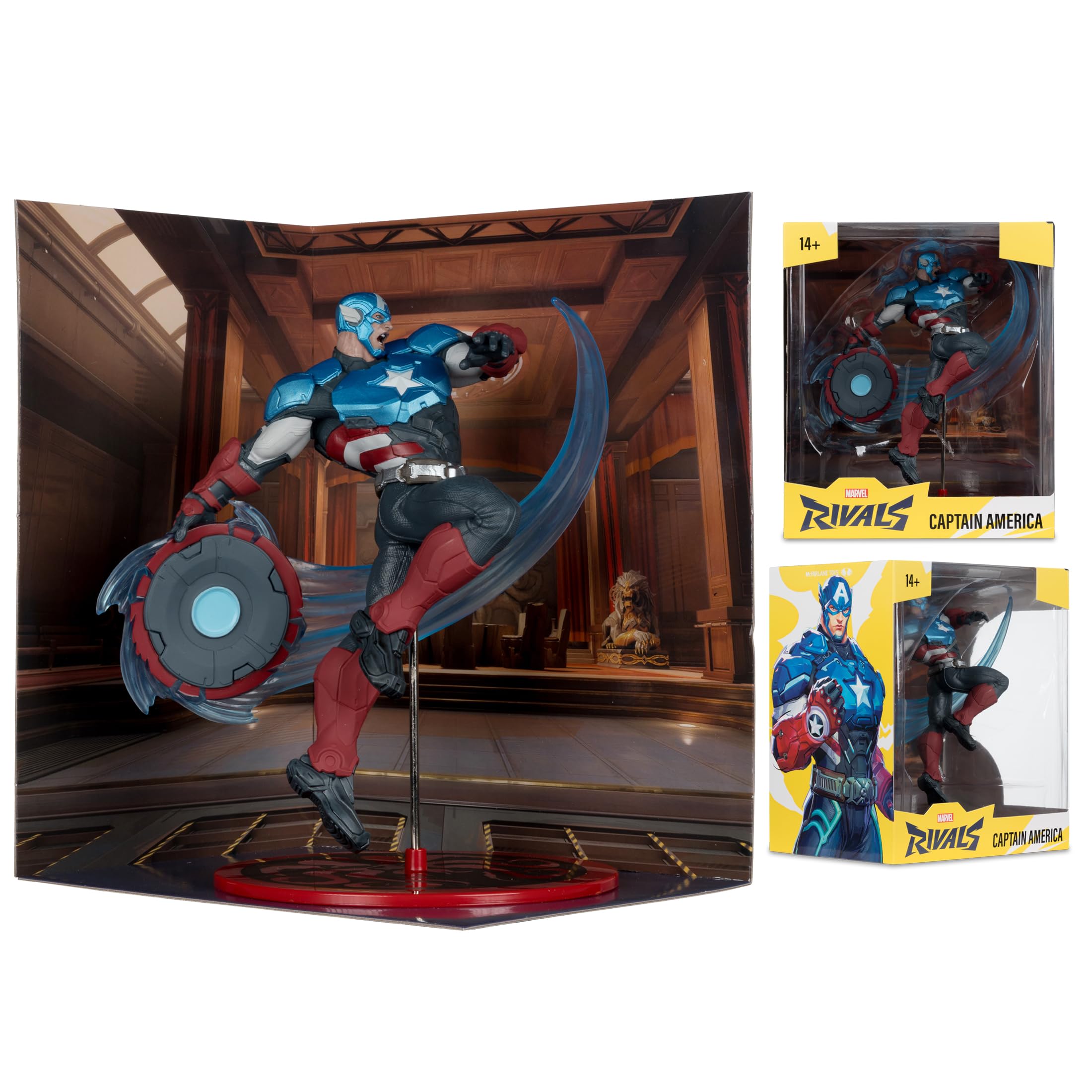 McFarlane Marvel Rivals Captain America statua 1:10 20 cm