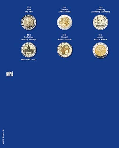 SAFE 7822-23 foglio album 2 euro 2018 TOPset