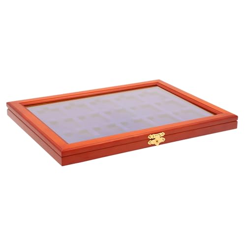 Safe 5846 Teca in Legno per 15 Monete 50 mm Velluto Blu