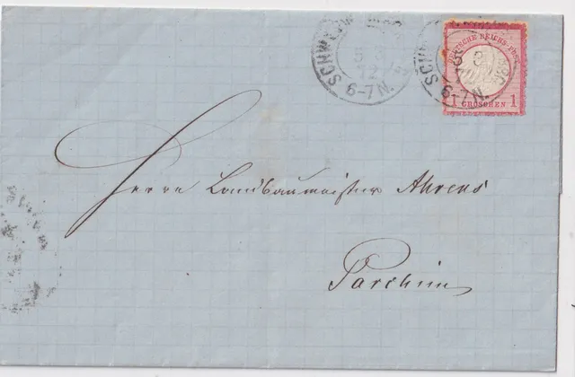Filatelia Saxony Cover 1872 1 Groschen Busta Germania