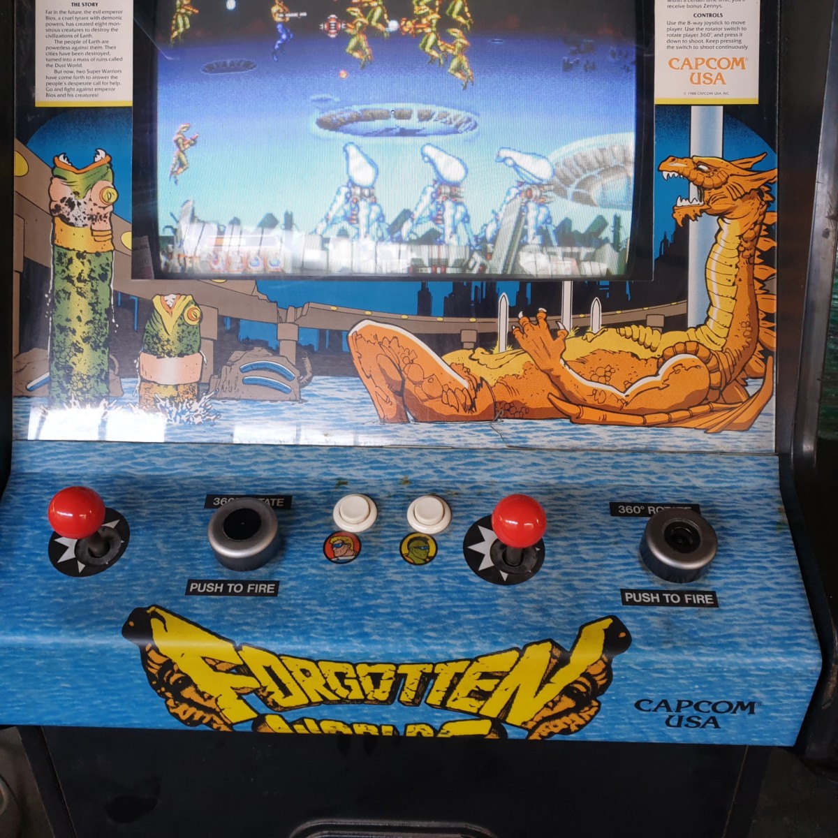Arcade Story Forgotten Worlds cabinato arcade Capcom 1988
