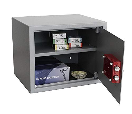 Safe 3998 Cassaforte Acciaio a Chiave 38x30x30 cm 2 Catenacci