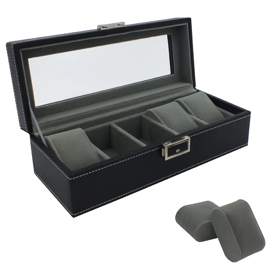 Safe Uhren & Schmuck portaorologi 5 orologi velluto beige