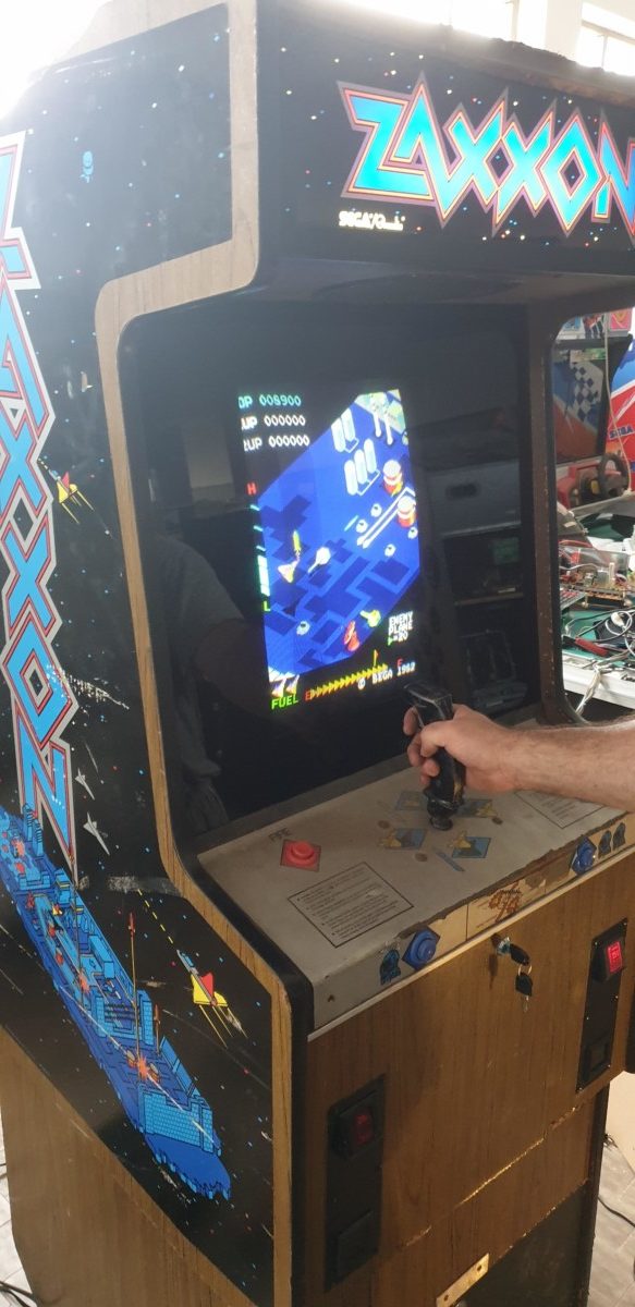 Arcade Story Zaxxon cabinato arcade SEGA 1982 isometrico